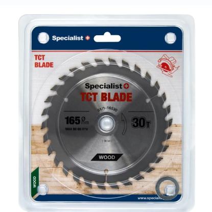 Prekės „Diskas medžiui 165x20/16 mm 30T Specialist+“ paveikslėlis