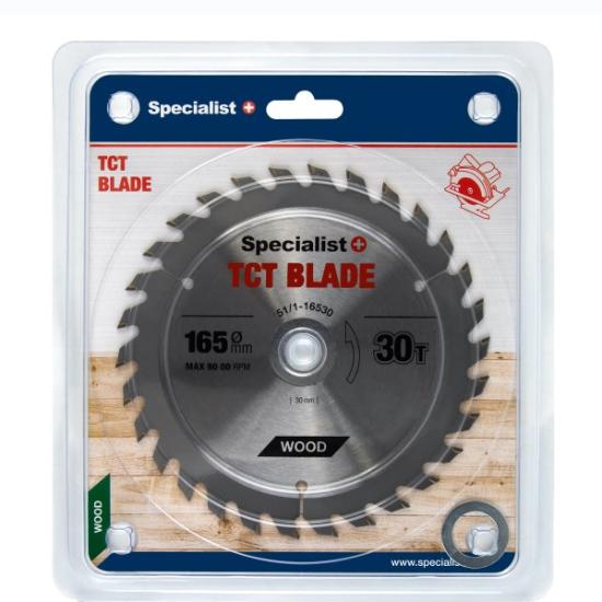 Prekės „Diskas medžiui 165x20/16 mm 30T Specialist+“ paveikslėlis