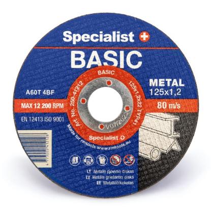 Prekės „Met. pj. diskas BASIC 125x1,2x22 mm“ paveikslėlis
