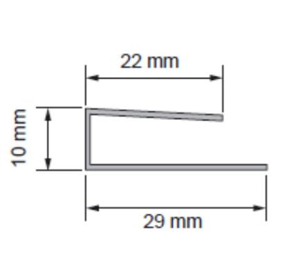 Prekės „Balta pradžios detalė B2 (plastikinei dailylentei PVC-105) 2,7m/1vnt.“ paveikslėlis