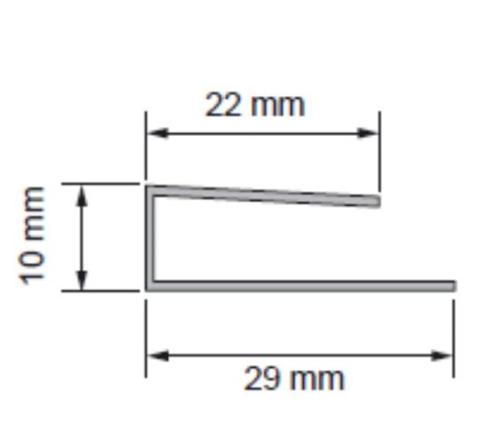 Prekės „Balta pradžios detalė B2 (plastikinei dailylentei PVC-105) 2,7m/1vnt.“ paveikslėlis