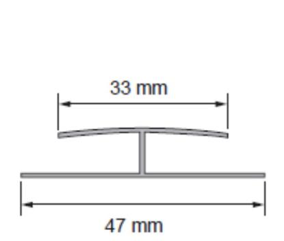 Prekės „Balta sujungimo detalė B3 (plastikinei dailylentei PVC-105) 2,7m/1vnt.“ paveikslėlis