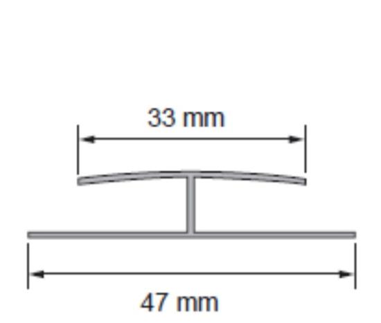 Prekės „Balta sujungimo detalė B3 (plastikinei dailylentei PVC-105) 2,7m/1vnt.“ paveikslėlis