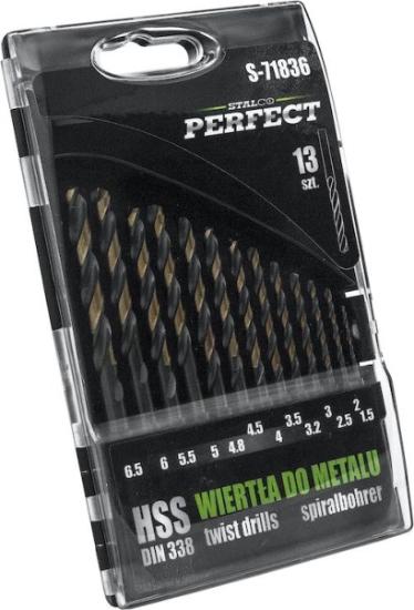 Prekės „Metalo grąžtų rinkinys STALCO PERFECT 1,5-6,5mm 13vnt.“ paveikslėlis