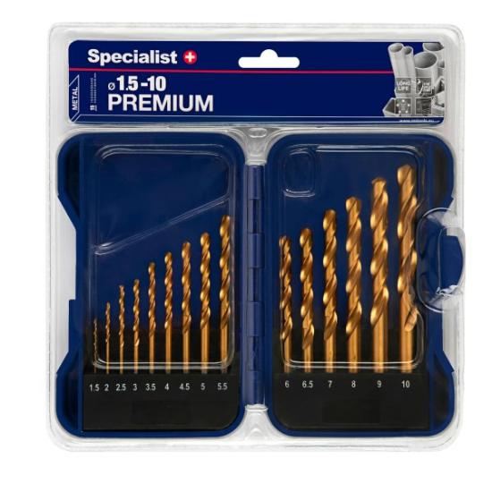 Prekės „Titanium grąžtų rinkinys 1,5-10 mm 15 vnt“ paveikslėlis