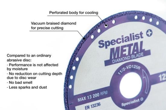 Prekės „Diskas pjovimui metalo 125x1,4x22,23 mm“ paveikslėlis