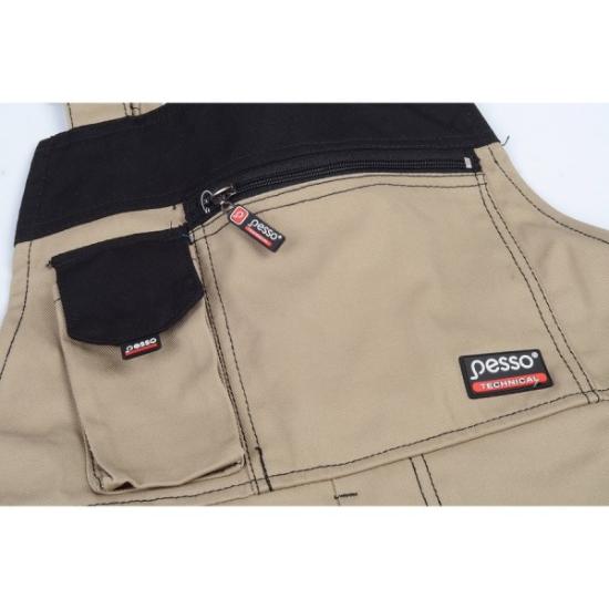 Prekės „Darbo puskombinezonis Pesso Twill, smėlio 50/176“ paveikslėlis