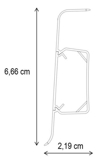Prekės „PVC Grindjuostė ESQUERO (2,5m*66,6mm*21,9mm) 601 Balta“ paveikslėlis