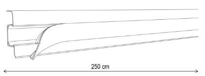 Prekės „PVC Grindjuostė ESQUERO (2,5m*66,6mm*21,9mm) 603 Kalifornijos platanas“ paveikslėlis