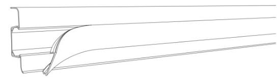 Prekės „PVC Grindjuostė ESQUERO (2,5m*66,6mm*21,9mm) 633 Sendintas ąžuolas“ paveikslėlis