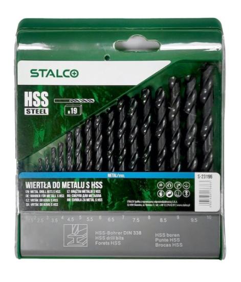 Prekės „Metalo grąžtų rinkinys STALCO 1-10mm 19vnt.“ paveikslėlis