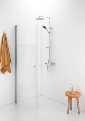 Prekės „Pusapvalė dušo sienelė IDO Showerama 10-41 800, dalinai matinis stiklas“ paveikslėlis