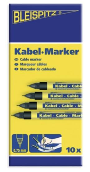 Prekės „Markeris Bleispitz kabeliams, juodas 0,75mm“ paveikslėlis