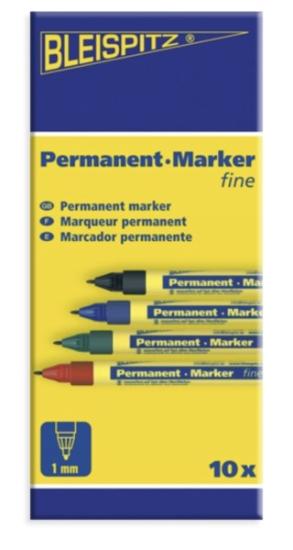 Prekės „Markeris Bleispitz Fine, raudonas 1mm“ paveikslėlis