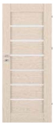 Prekės „Varčia PRESTIGE PU02 Dešinios80 spalva:FF balta DB(V031) su užlaida (BSR) PL 3 vyriai Satin Deco stiklas“ paveikslėlis