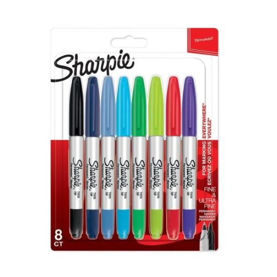 Prekės „Markerių rink. „Sharpie" 8 vnt. TWIN TIP“ paveikslėlis