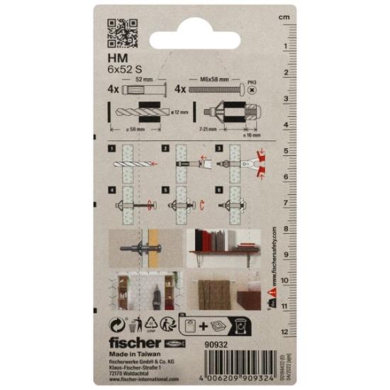 Prekės „Ankeris Fischer, GKP 6x52, 4 vnt.“ paveikslėlis