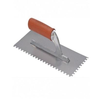 Prekės „Dantyta glaistyklė, kvadratiniais dantimis su gumine rankena, 3 mm, 28x12cm“ paveikslėlis