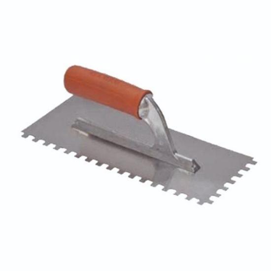 Prekės „Dantyta glaistyklė, kvadratiniais dantimis su gumine rankena, 12 mm, 36x13cm“ paveikslėlis