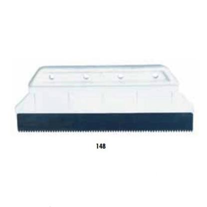 Prekės „Dantyta glaistyklė, V formos dantimis su plastikine rankena, 3 mm, 28cm“ paveikslėlis