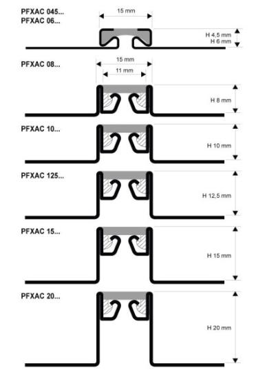 Prekės „Profilis nerūdijančio plieno deformacinis, juodas intarpas, h 4,5 mm, plotis 15 mm“ paveikslėlis