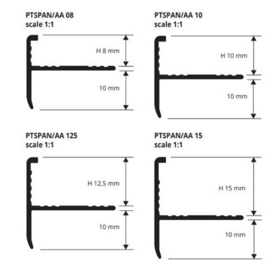 Prekės „Profilis, aliuminis anoduotas, h 10 mm, L 2,7 m“ paveikslėlis