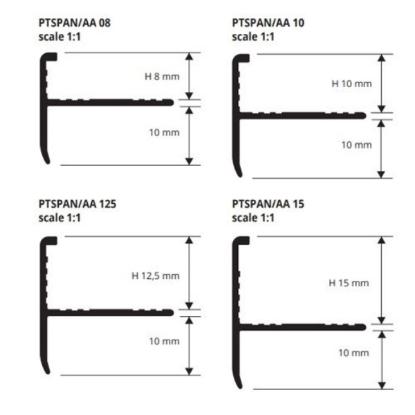 Prekės „Profilis, aliuminis anoduotas, h 10 mm, L 2,7 m“ paveikslėlis