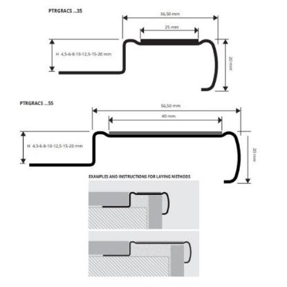 Prekės „Profilis, nerūdijančio plieno, h 10 mm, L 2,7 m“ paveikslėlis