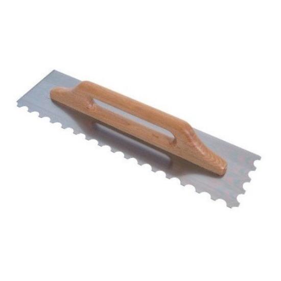 Prekės „Dantyta glaistyklė, apvaliais dantimis su medine rankena, 15 mm, 48x13cm“ paveikslėlis