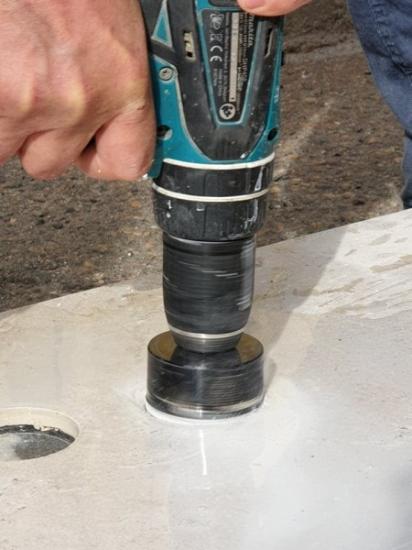 Prekės „Gręžimo antgalių (suktukas) komplektas Ø8,25,32,35,50,60,75mm + 7 vietų metalinė dėžutė“ paveikslėlis