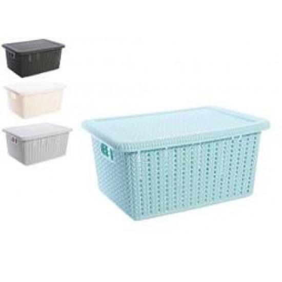 Prekės „Daiktadėžė plast. 39*30*20cm su dangčiu MORSET XXL“ paveikslėlis