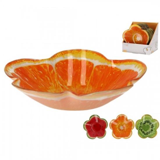 Prekės „Dubenėlis stikl. 17.5cm decor FRUIT“ paveikslėlis
