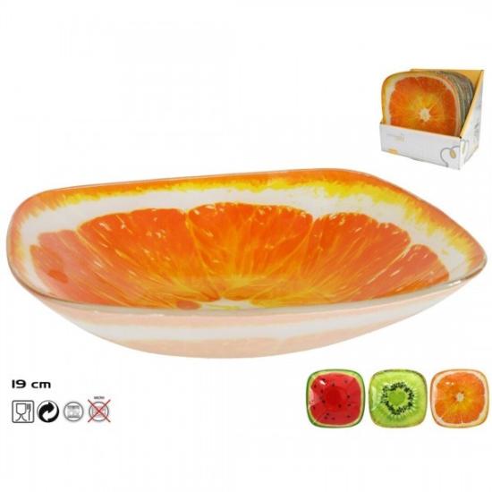 Prekės „Dubenėlis stikl. 19*19cm decor FRUIT“ paveikslėlis