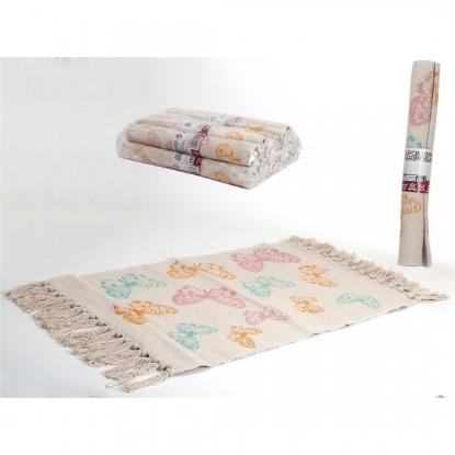 Prekės „Kilimėlis poliest/medviln. 70*45cm Drugeliai“ paveikslėlis