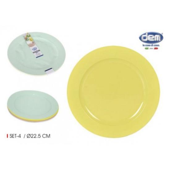 Prekės „Lėkščių plast. 22.5cm 4vnt rink. DEM“ paveikslėlis