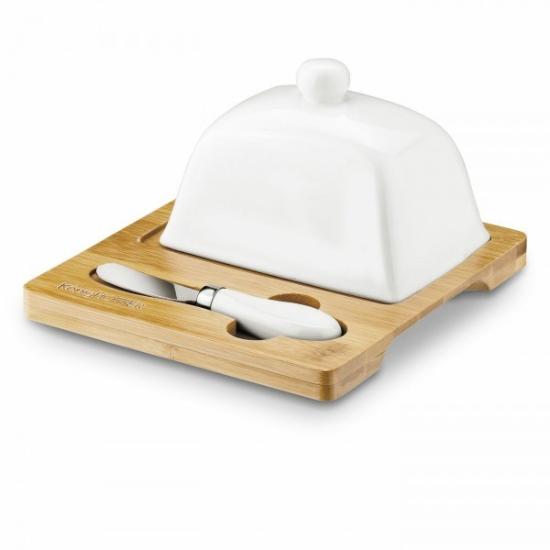 Prekės „Sviestinė keramik. su med. padu18*17+13*9*10cm“ paveikslėlis