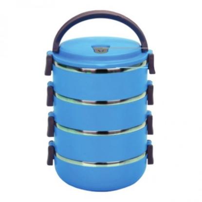 Prekės „Termosas maistui 4*0.7L mėlynas“ paveikslėlis