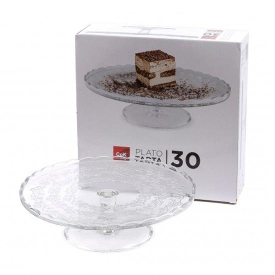 Prekės „Tortinė stikl. 30*11cm su kojele 58312“ paveikslėlis