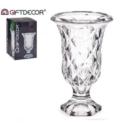 Prekės „Vaza stikl. 23*14.8cm su kojele GIFT DECOR“ paveikslėlis