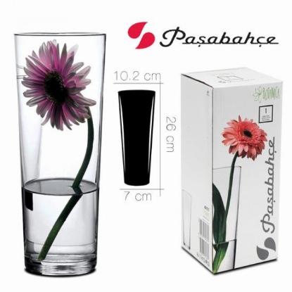 Prekės „Vaza stikl. 26*10cm FLORA“ paveikslėlis