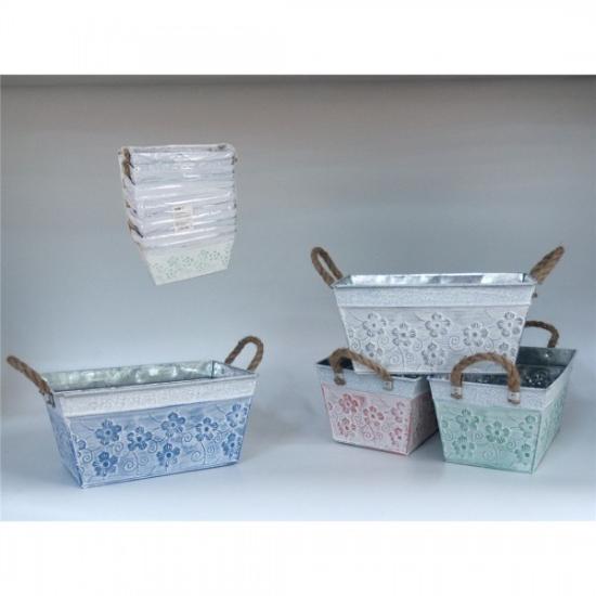 Prekės „Vazonas metalinis 25*15*12cm dekor“ paveikslėlis