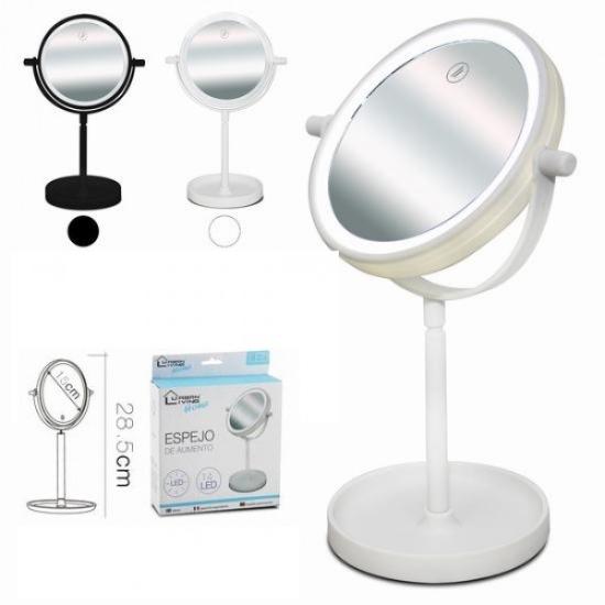 Prekės „Veidrodis pastatomas 15cm su plast laikikliu LED“ paveikslėlis