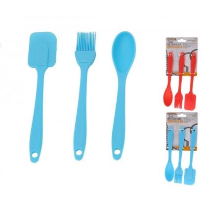 Prekės „Virtuvės įrankių rink. plast/silikon. 3vnt 22cm“ paveikslėlis