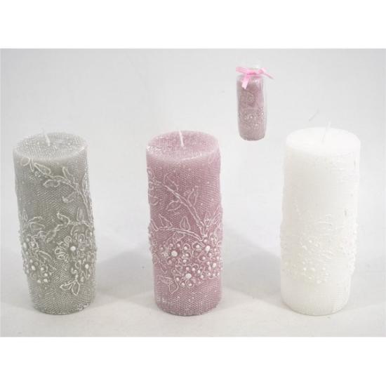 Prekės „Žvakė 14/12*5.5cm cilindro form.  decor“ paveikslėlis