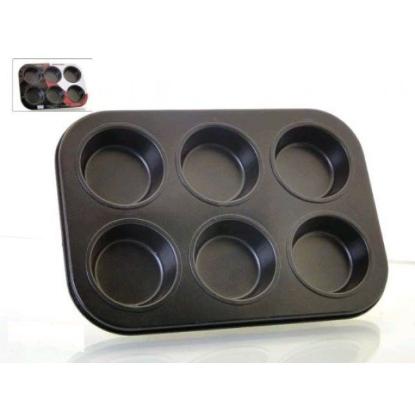 Prekės „Kepimo forma keksiukams 6vnt 26*18*3cm“ paveikslėlis