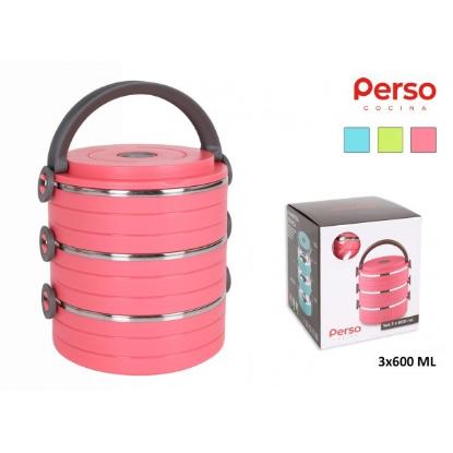 Prekės „Termosas maistui plast/met. s/r 3*600ml THERM“ paveikslėlis
