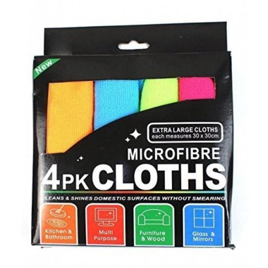 Prekės „Šluostės universal. mikrofibra 30*30cm 4vnt MB-1“ paveikslėlis