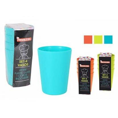 Prekės „Stiklinės plast. 250ml 4vnt PRIVILEGE“ paveikslėlis