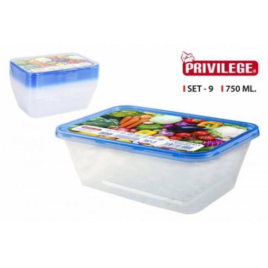 Prekės „Indeliai maisto laikymui 750ml 9vnt Privilege 3040“ paveikslėlis