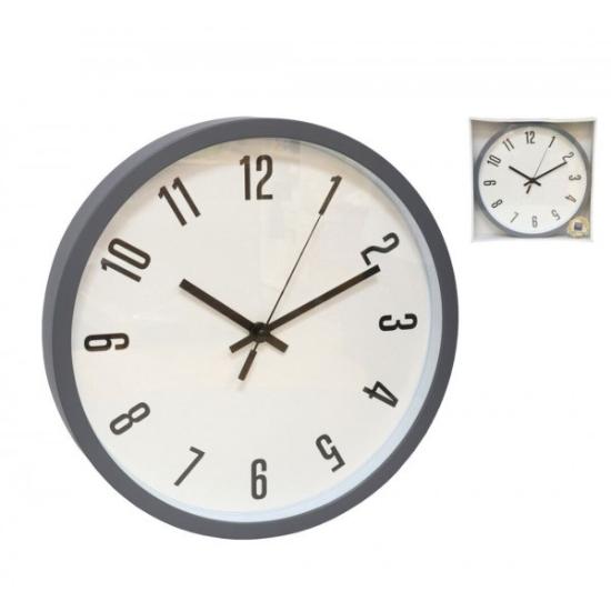 Prekės „Laikrodis plast. sieninis 30cm GREY“ paveikslėlis